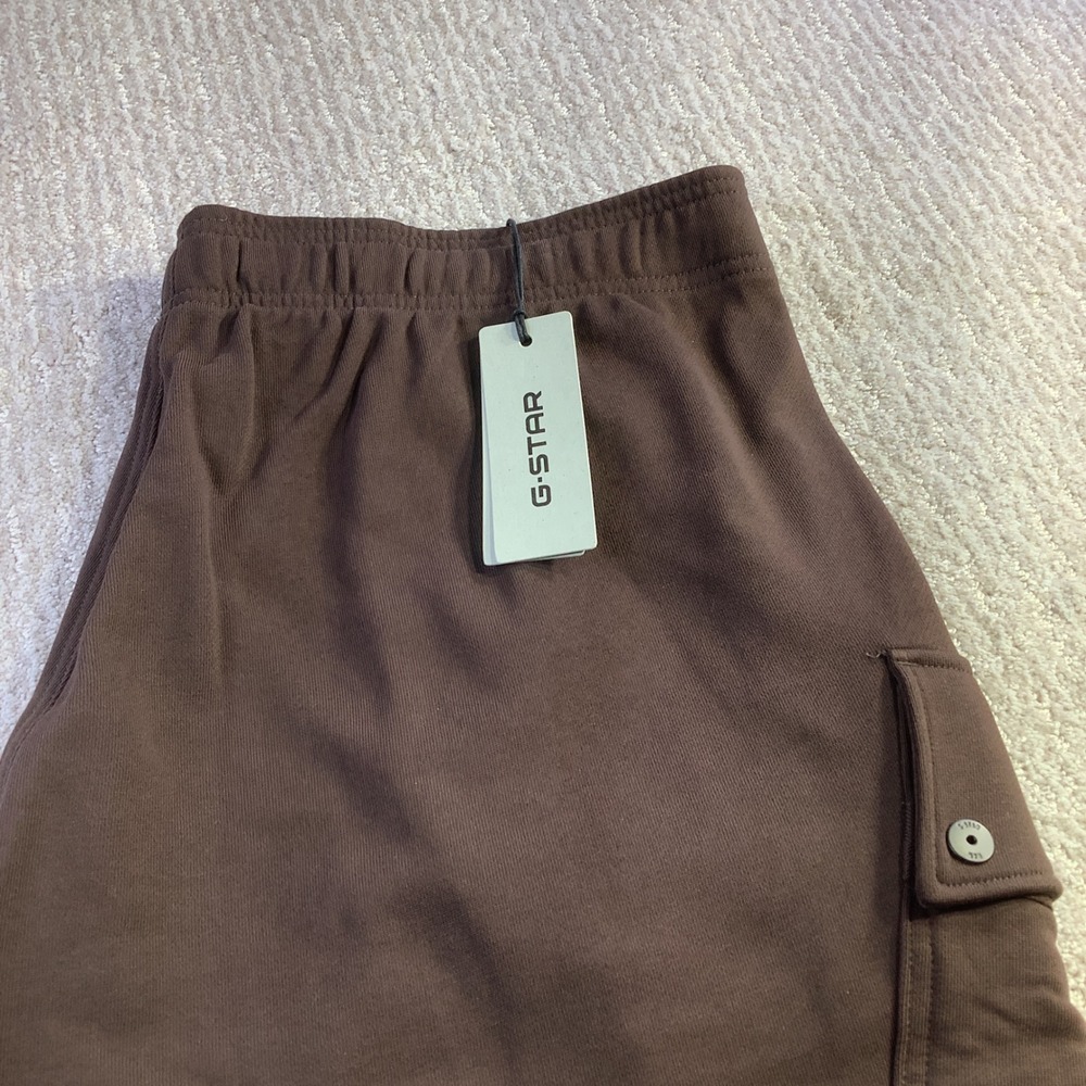 G Star Raw Rovic Cargo Sweatpants Deep Brown Size XXL NWT